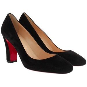 Christian Louboutin Viva Suede black heels RETAIL 895
